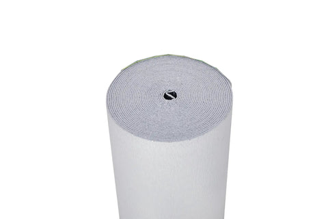 Top view of rolled SmartSHIELD Reflective Insulation Roll 3mm 16x50ft Foam Core Radiant Barrier With Vapor Shield Foil Insulation For Home