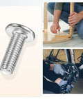 Big Stack 10 Pack Flat Head Bolt Fasteners M6 X 18mm 304 Stainless Steel Hex Drive Kit With Allen Key Included For Machine And Home Build Heavy Duty Fixups Full Thread Tough Screws Perfect Gear For Your Next Project Job Site Needs, M6 flat head screw close-up
