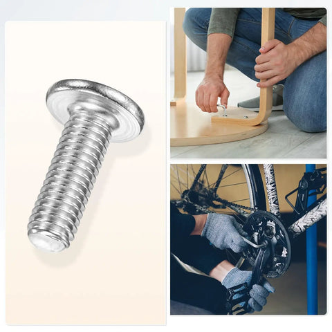 Big Stack 10 Pack Flat Head Bolt Fasteners M6 X 18mm 304 Stainless Steel Hex Drive Kit With Allen Key Included For Machine And Home Build Heavy Duty Fixups Full Thread Tough Screws Perfect Gear For Your Next Project Job Site Needs, M6 flat head screw close-up