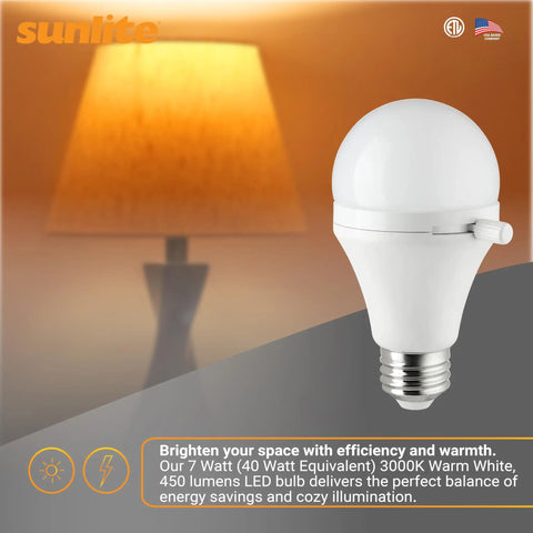 Shabbat Permissible ShabBulb LED Light Bulb 7W Equivalent 3000K Warm White With Easy Slide Lever, lamp background