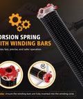 Ramp Door Spring Kit 80 lb For 7 Ft Wide Cargo Trailers With Winding Bars close-up view