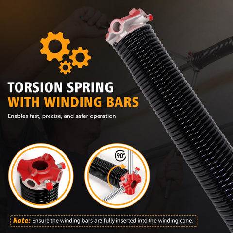 Ramp Door Spring Kit 80 lb For 7 Ft Wide Cargo Trailers With Winding Bars close-up view