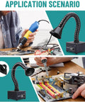 150W Solder Fume Extractor With Beast Suction Hose For Soldering, LED Display, Portable Filter System for DIY tasks