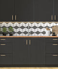 Modern kitchen cabinets with 5 Pack Champagne Bronze Curved Cabinet Handles For Kitchen Cabinets And Drawer Fronts Slim 5-3/16 Inch.