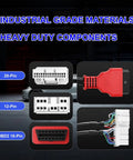 Tesla Diagnostic Cable Set for Model S Y 3 X showing 20-Pin, 12-Pin, and OBD2 16-Pin connectors in heavy-duty design.