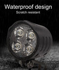Bright LED Headlight For Electric Bikes And Scooters With Built In Horn Four LED Front Lights in rain, waterproof