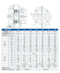 Heavy Duty DC Electromagnetic Clutch And Brake 24V schematic with dimensions and specifications for industrial applications.