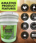 Rock Solid Polyurethane Floor Sealant For Hardwood And Exterior Decks Ultra Clear Gloss Water Based Non Toxic Varnish 5 Gallon Bucket features overview.