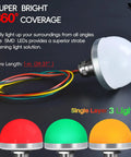 Compact Industrial Warning Light 44mm 24V DC AC LED Three Color One Layer Column Signal Tower Beacon for Continuous Light