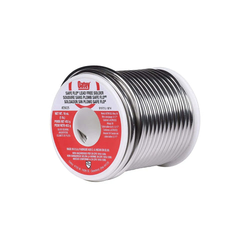 Lead-Free Silver Bearing Plumbing Solder For Copper Piping And Potable Water Lines, 0.084 Inch Gauge, 1 Pound Bulk, reel and label