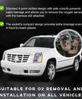 Oxygen Sensor Socket With Side Wire Cutout For Quick No Fuss O2 Sensor Removal And Installation, 1/2 Inch Drive By 7/8 Inch 6-Point Fit All Vehicles depicted with vehicle application visual.