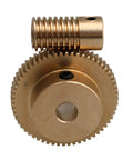 Brass Gear Wheel 0.5 Modulus 60T With 6mm Bore And 31x12mm Gear Shaft For Precision Small Drive Reducers Industrial Replacement Accessory For CNC Robotics And DIY Projects, brass gear set