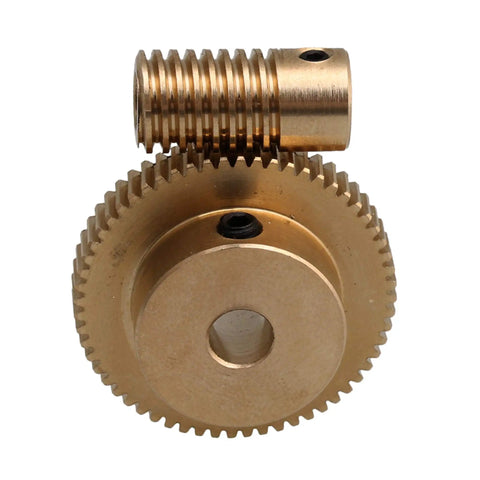 Brass Gear Wheel 0.5 Modulus 60T With 6mm Bore And 31x12mm Gear Shaft For Precision Small Drive Reducers Industrial Replacement Accessory For CNC Robotics And DIY Projects, brass gear set