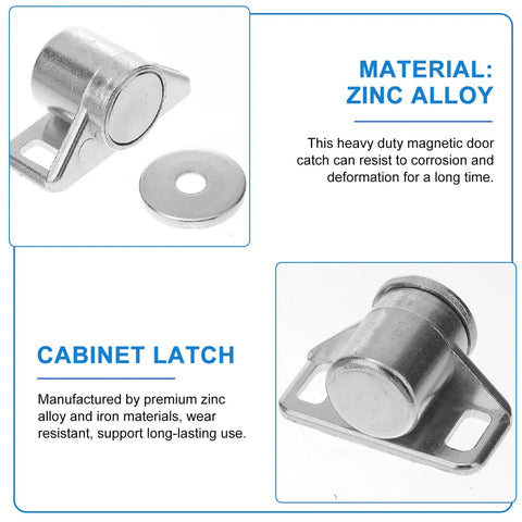 Beefy Heavy Duty Magnetic Cabinet Door Catches Set in zinc alloy with quiet operation and durable design for secure doors