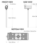 Mount Mailbox And In Ground Post Kit For Outdoor Use Medium Black Weatherproof Metal Set Rust Resistant Galvanized Steel Diagram