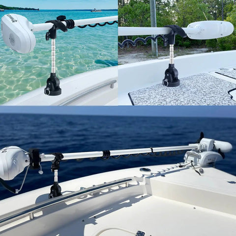 Stabilizer Mount For Trolling Motor Terrova Riptide Ulterra PowerDrive Keeps Shaft Secure And Reduces Bounce On Rough Trails Stops Vibration