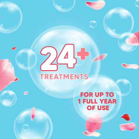 Odor Busting Washer And Towel Cleaner With 24 Treatments, Eco Friendly And Septic Safe, Made In USA packaging image with bubbles