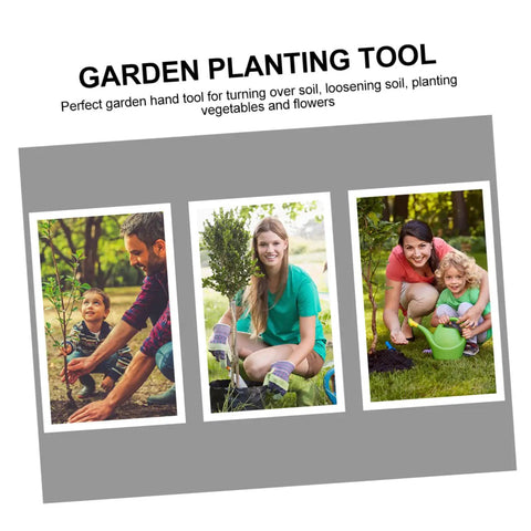 Image of Durable Stainless Garden Hoe For Weeding, Digging, And Soil Prep, Ergonomic Handle Reduces Hand Fatigue with families gardening