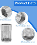 Detailed view of 25mm Inlet Suction Strainer Mesh Filter For Garden Hose And Water Pipe Debris Removal 304 Stainless Steel