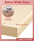 Clear Edge Protectors For Baby Proofing, 9.84ft Soft Corner Guards showing thickness, width, and length measurements