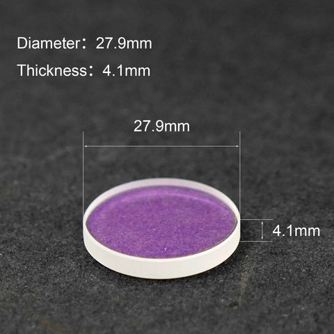 Set Of 10 Fiber Laser Protective Lenses For Raytools Cutting Heads, 27.9mm Diameter And 4.1mm Thick, 99.5 Percent Transmission