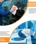 Ultra Absorbent Microfiber Wipes 6x6 Inches, 100 Pcs No Lint Cleaning Cloths used in industrial and cleanroom environments