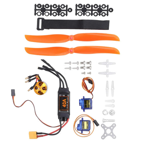 Top view of Pro Grade 2212 KV1400 Motor with 40A XT60 ESC, SG90 Servo, and 8060 Prop Kit for RC Drones FPV Racing and Hobby Use