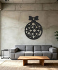 Black Steampunk Gear Pocket Watch Bow Metal Wall Art Decor For Industrial Home With Nature Themed Cabin Forest Farm Wildlife Scenes Sculpture in living room.