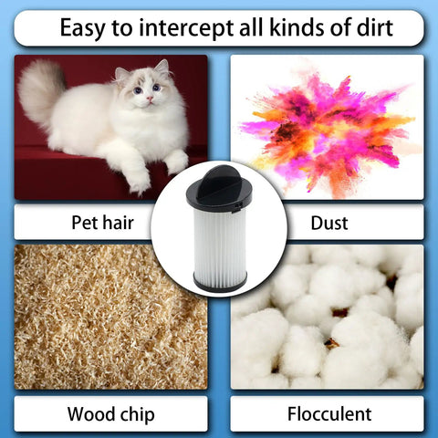 Top Tier Four Pack Hepa Pre Motor Filter Set Compatible With Eye Vac And Neo Vac Stationary Cleaners, capturing pet hair, dust, wood chips, and flocculent.