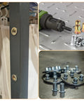 Flat Head Rivet Nut Set Of Fifty Carbon Steel Threaded Inserts With Knurled Body And Zinc Plated Finish Ten Thirty Two Thread Size.