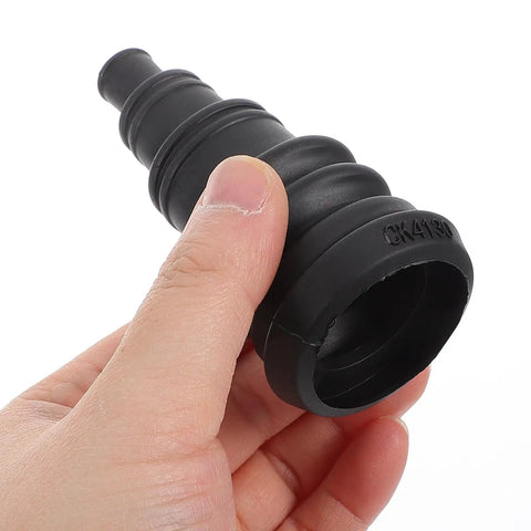 Beefed-Up Rubber Grommet Kit For Vehicle Wire Harness Protection, Heavy-Duty Grommets And Sleeves That Shield Cables From Abrasion And Vibration, Extend Longevity, Easy Install, Auto Wiring Guard Kit, black rubber grommet close-up in hand