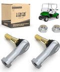 Golf Cart Tie Rod End Ball Joint Kit For TXT 2001 Up Electric And Gas 2 Piece, two silver tie rod ends and nuts