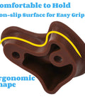 Close-up of ergonomic tree climbing hold from 18 Piece Tree Climbing Holds Set With Six Ten Foot Ratchet Straps For Outdoor Tree Climbing Kit Ideal For Backyard Gyms Obstacle Courses And Nature Play, showing non-slip surface.