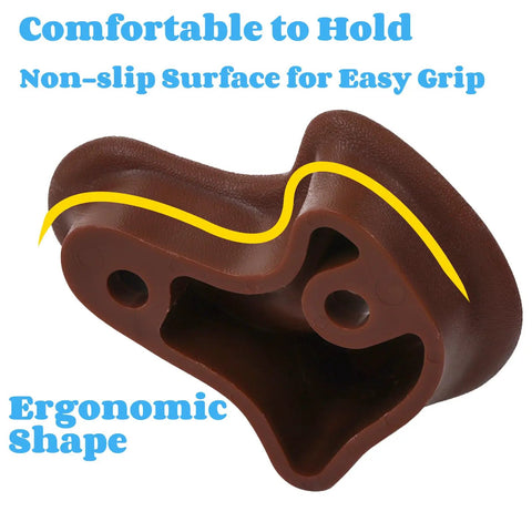 Close-up of ergonomic tree climbing hold from 18 Piece Tree Climbing Holds Set With Six Ten Foot Ratchet Straps For Outdoor Tree Climbing Kit Ideal For Backyard Gyms Obstacle Courses And Nature Play, showing non-slip surface.