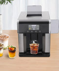 Dual Action Countertop Ice Maker And On Tap Cold Water Dispenser With Smooth Lcd Controls For Rapid Bullet Cube Crafting and iced drinks