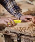 Person using Micro Detail Sander Kit with 60 Assorted Sandpapers 60/80/120/180/240/320 grit on wood project in workshop