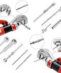 Beefy 10 Ton Hydraulic Cable Crimper Tool For 1/8 And 3/16 Stainless Steel Cable Railing Fittings With Smart Pressure Release