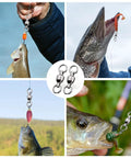 Stainless Steel Ball Bearing Swivels With Split Rings For Saltwater Surf Fishing, 6 Ball Bearings, Nickel Plated Exterior, Anti Rust Durable Tackle Gear For Smooth High Speed Line, Reducing Friction On Fights used on hooked fish rigs