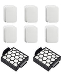 Replacement Filter Kit For Navigator Pet Pro Upright Vacuums ZU60 ZU62 NV255 NV150 NV251 NV151 includes six foam filters and two HEPA filters