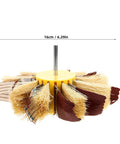 Ultimate Drum Sander Kit For Woodworking Pros Features Heavy Duty Sisal Buffing Wheels with various sanding textures.