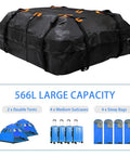 Waterproof Roof Cargo Bag For SUVs And Crossovers, 600D heavy duty, large capacity fits tents, suitcases, sleeping bags.