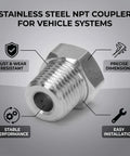 Stainless Steel NPT Adapter Converting 1 16 Female To 1 8 Male Thread Specs For Auto Mechanic Needs Ensuring Zero Leak Risks For vehicle systems