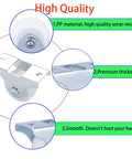 16-pack mini fixed caster wheels, 1-inch, silent, with screws and double-sided tape; low-profile, non-swivel furniture casters.