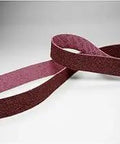 Surface Conditioning Belt 3 In By 18 In A Med Pro Grade Nonwoven Abrasive for Cleaning, Blending, Light Deburring and Finishing, shown flat