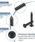 Diagram showcasing features of M4 25Mm Hex Socket Self Tapping Wood Screws Carbon Steel Heavy Duty and Rust Resistant Self Drilling Fasteners.
