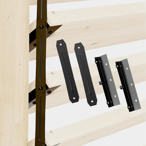 Deck Sunblind System Brackets And Louver Hardware Kit For Wood Blinds And Shutters, Fits Up To 11 Boards 48 Inch, Complete Louver Pergola Kit For Privacy Fence, Deck, Interior And Exterior Use