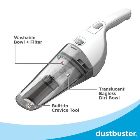 Cordless Handheld Vacuum With Wall Mount Base And Charger Bagless Dust Bowl Lightweight 2Ah Lithium Ion Power Built In Crevice Tool