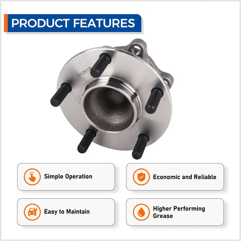 Rear Wheel Hub Bearing Assembly With Encoder ABS Fits Mazda 6 2014 Through 2020 And Mazda CX5 2013 Through 2020 for easy install
