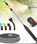 Cordless Battery Powered 33 Inch Garden Sprayer Wand No Fuss Easy To Use With 3 Adjustable Speeds 4 Mist Nozzles 10 Foot Hose