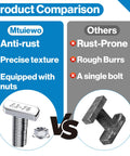 Product comparison of Built Tough 20 Pack M8x20mm T Slot Bolts Crafted From 304 Stainless Steel Zero Rust and others.